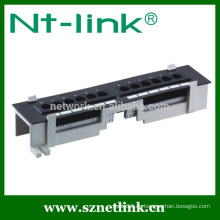 12 Port schwarz cat5e / cat6 Wandmontage Patch Panel